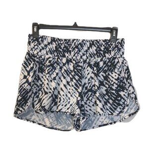 LINC Blue White Print Athletic Shorts Size XL Stretch Waist